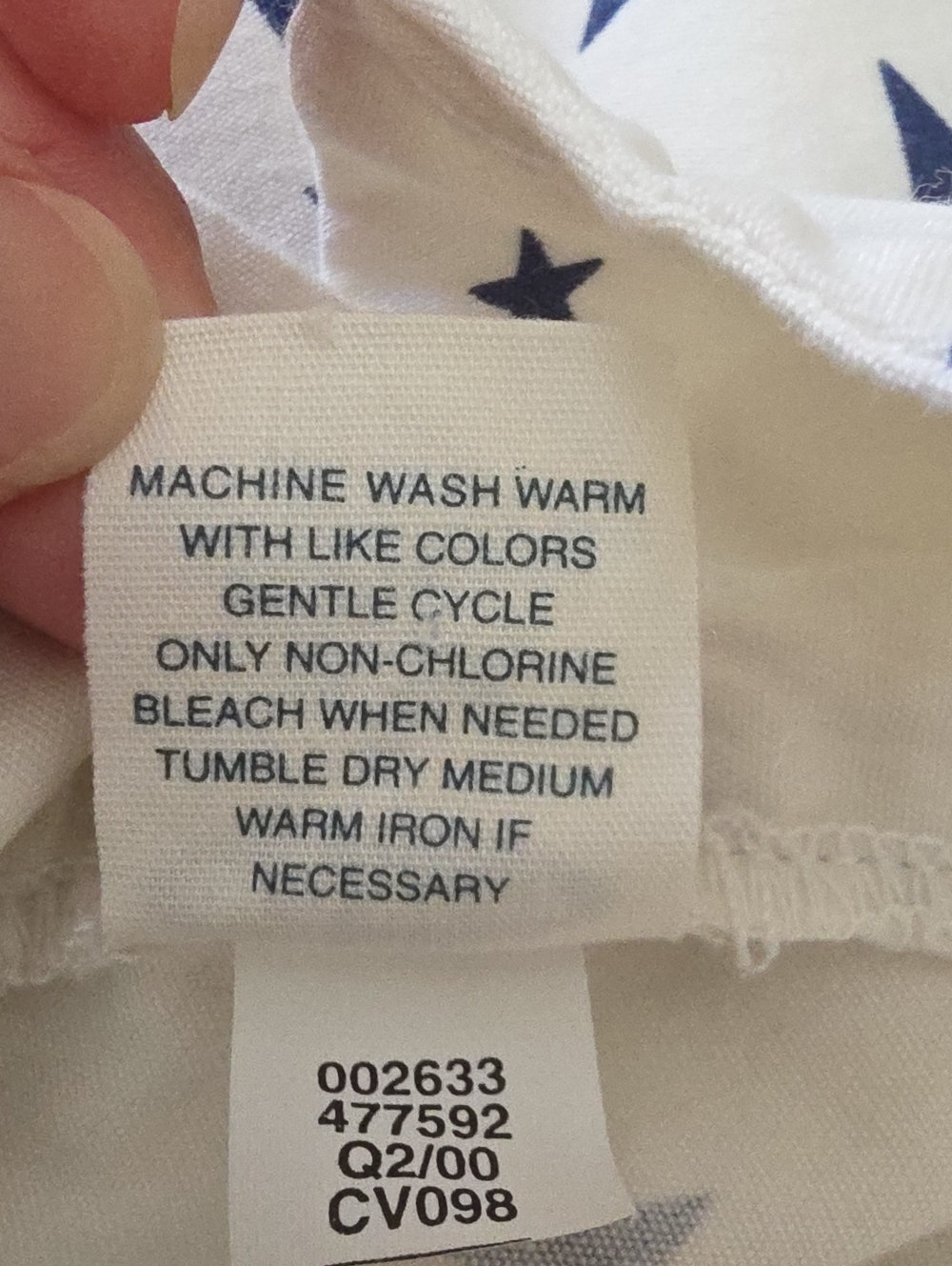 Vintage 2000 Old Navy Patriotic Stars USA Cotton Dress Size Small 3-6 Months - Picture 5 of 6